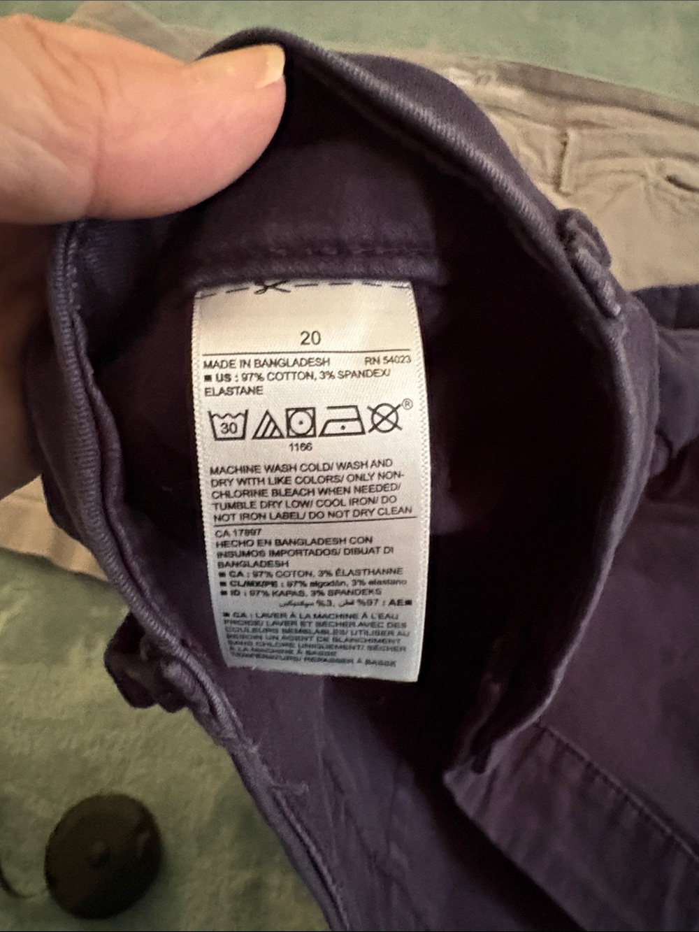 Old Navy Pixie Shorts Trio - Burgundy, Navy, Gray - Picture 5 of 9